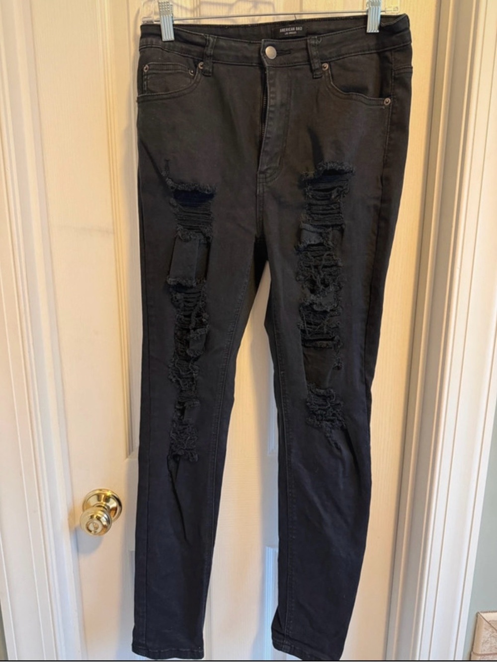 American Bazi Black Distressed Women’s Jeans